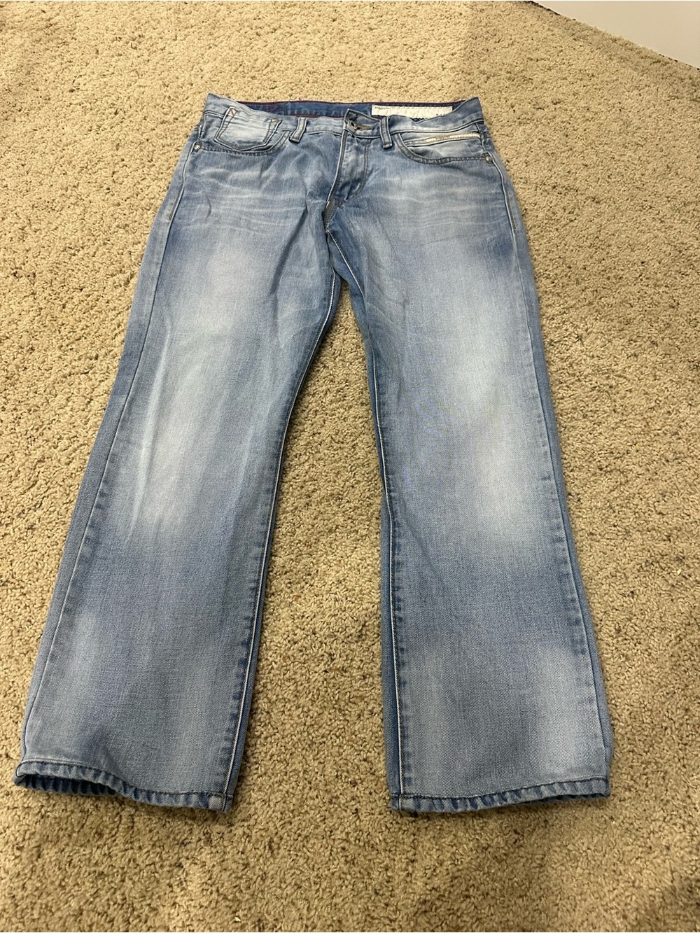 Replay Maestro Jeans Size 32 Made In Italy Light Wash Premium Denim